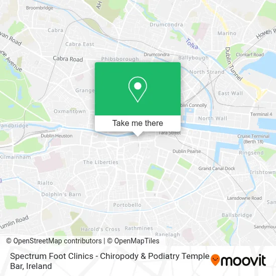 Spectrum Foot Clinics - Chiropody & Podiatry Temple Bar map