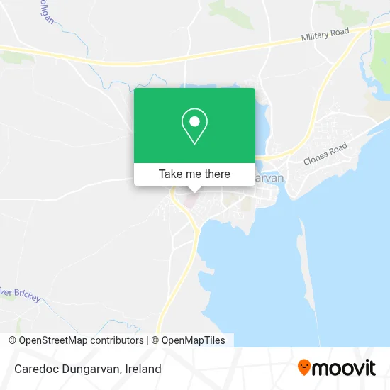 Caredoc Dungarvan map