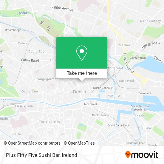 Plus Fifty Five Sushi Bar map
