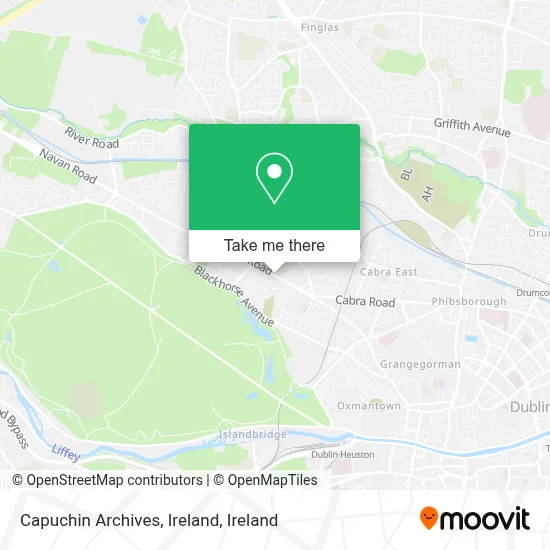 Capuchin Archives, Ireland map