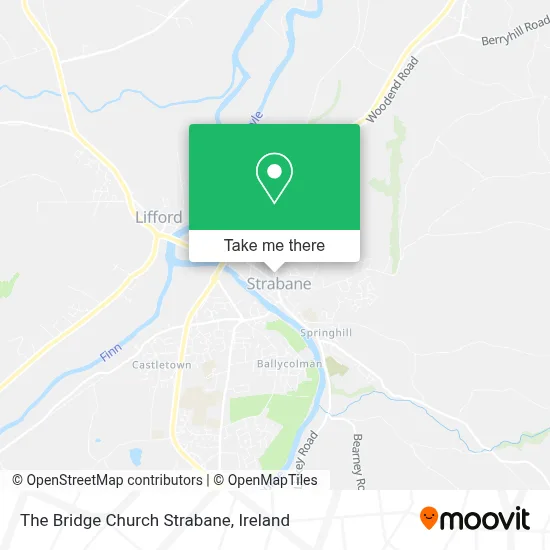 The Bridge Church Strabane map