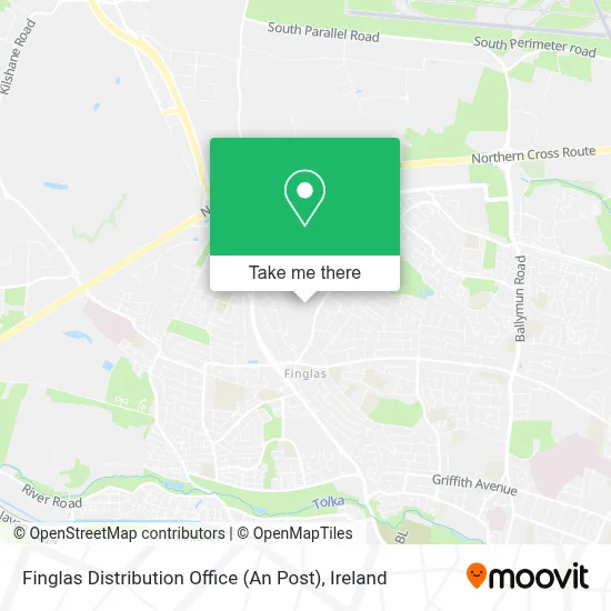 Finglas Distribution Office (An Post) map