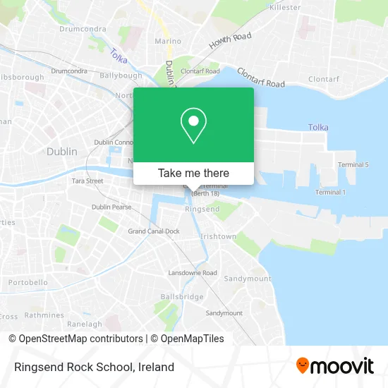 Ringsend Rock School map