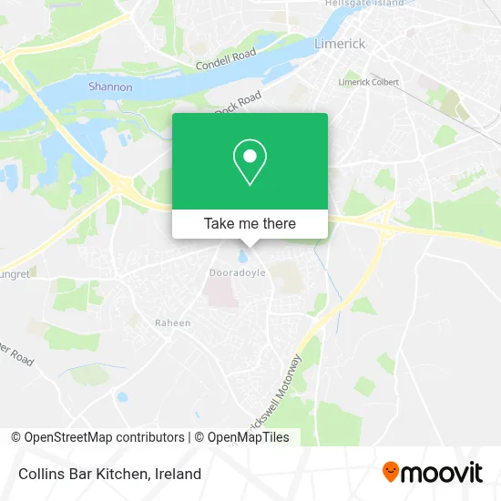 Collins Bar Kitchen map