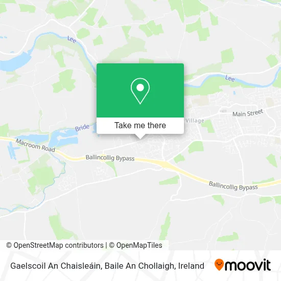 Gaelscoil An Chaisleáin, Baile An Chollaigh map