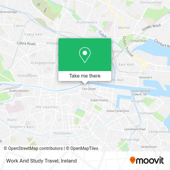 Work And Study Travel map