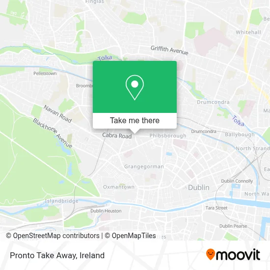 Pronto Take Away map