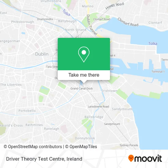 Driver Theory Test Centre map