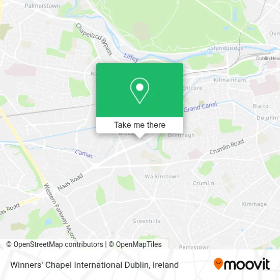 Winners' Chapel International Dublin map