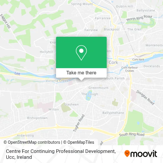 Centre For Continuing Professional Development, Ucc map