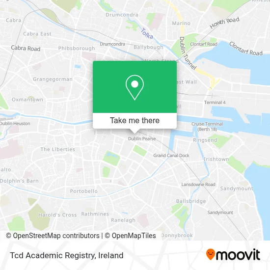 Tcd Academic Registry map