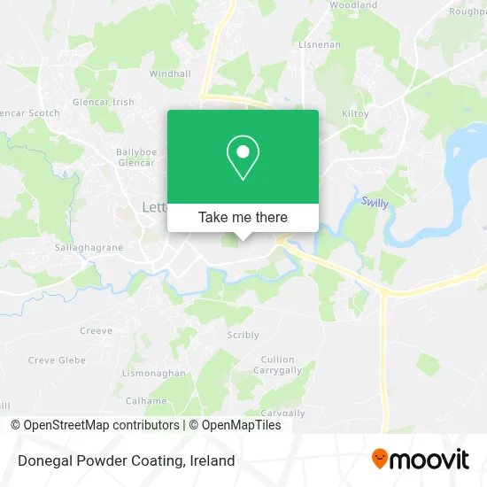 Donegal Powder Coating map