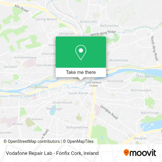 Vodafone Repair Lab - Fónfix Cork map
