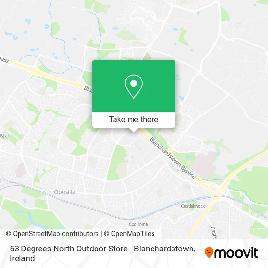 53 Degrees North Outdoor Store - Blanchardstown map