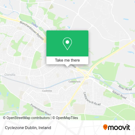 Cyclezone Dublin map