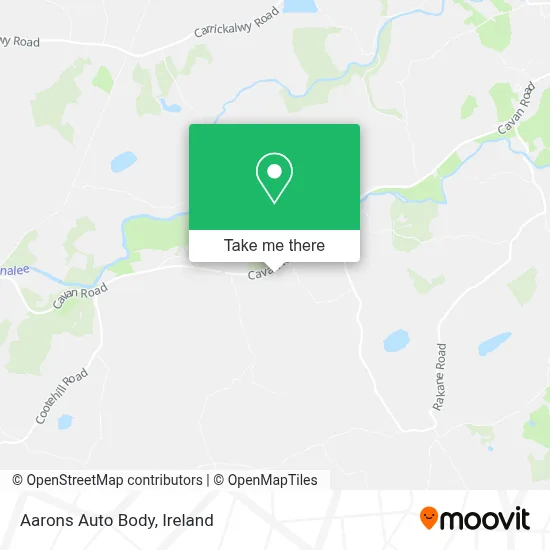 Aarons Auto Body map