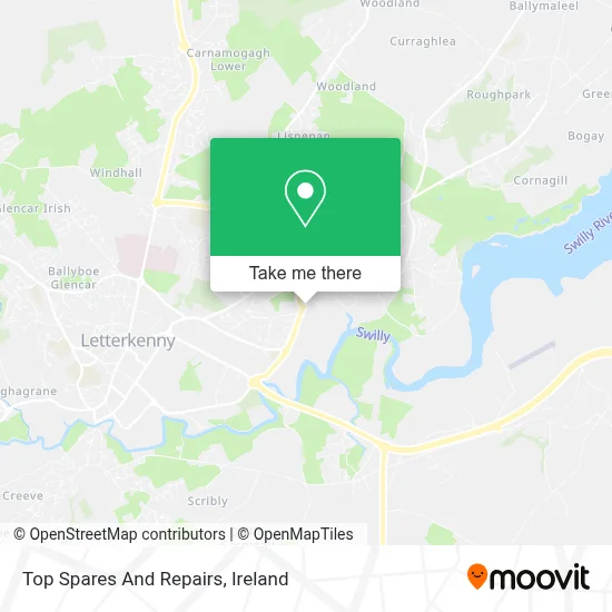 Top Spares And Repairs map