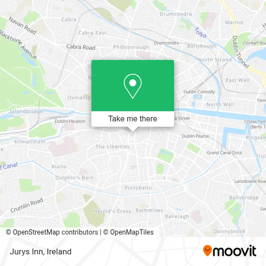 Jurys Inn map