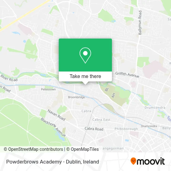 Powderbrows Academy - Dublin map