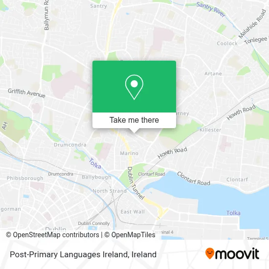 Post-Primary Languages Ireland map