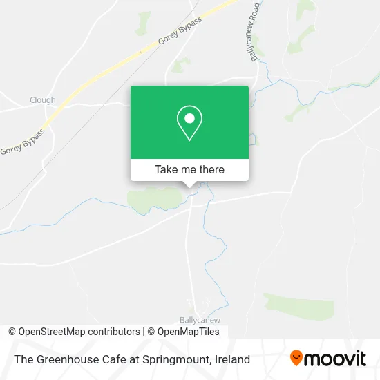 The Greenhouse Cafe at Springmount map