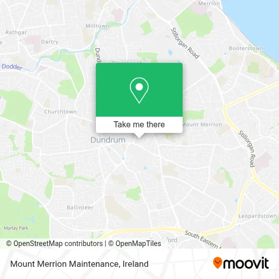 Mount Merrion Maintenance map