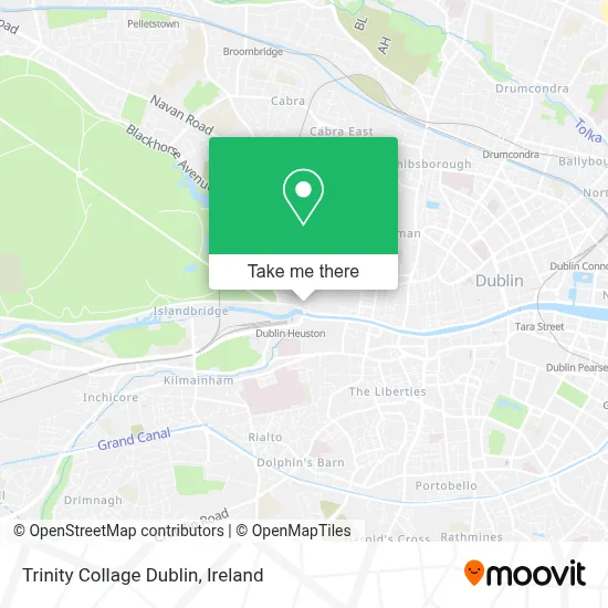 Trinity Collage Dublin map