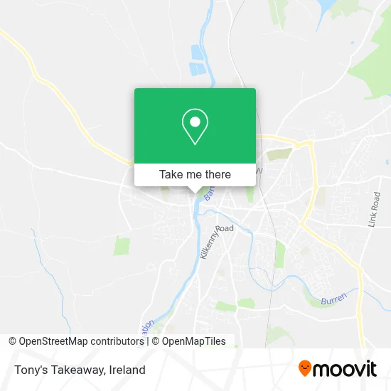 Tony's Takeaway map