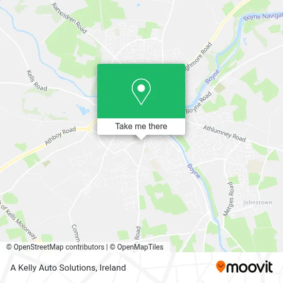 A Kelly Auto Solutions map