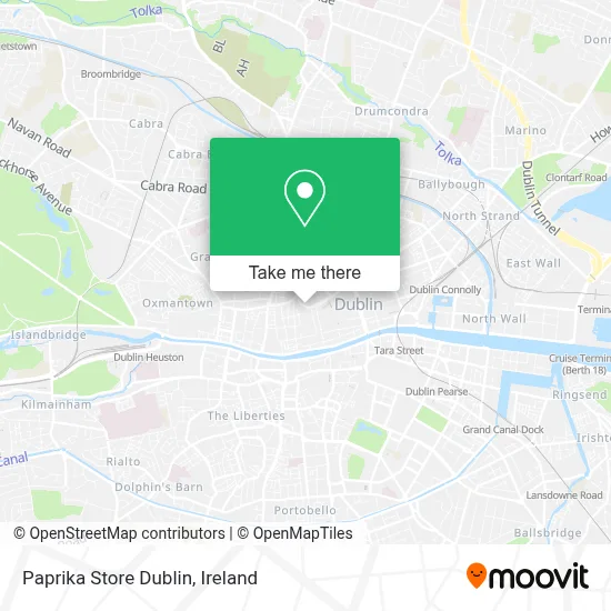 Paprika Store Dublin map