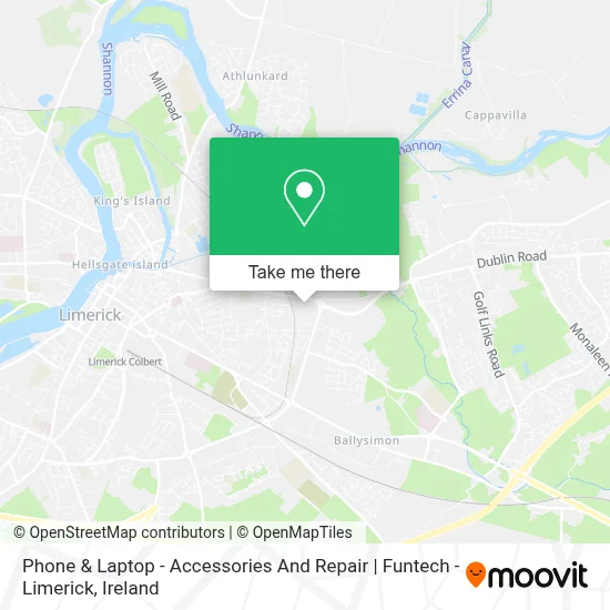 Phone & Laptop - Accessories And Repair | Funtech - Limerick map