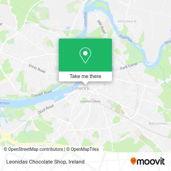 Leonidas Chocolate Shop map