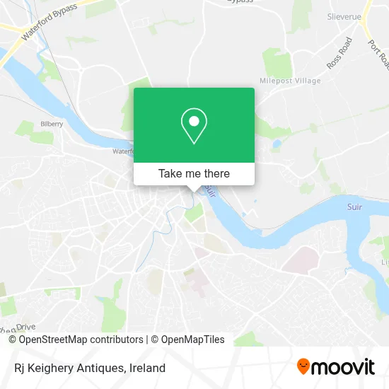 Rj Keighery Antiques map