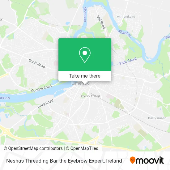 Neshas Threading Bar the Eyebrow Expert map