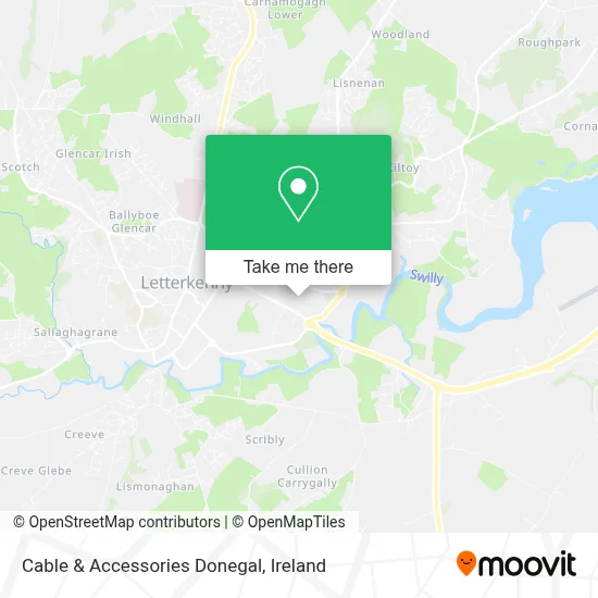Cable & Accessories Donegal map