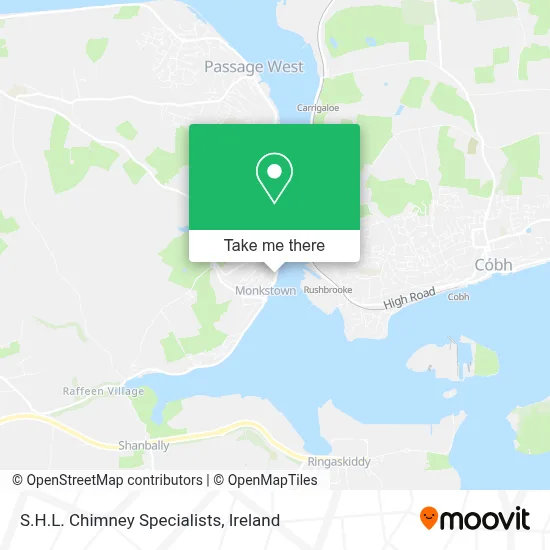 S.H.L. Chimney Specialists map