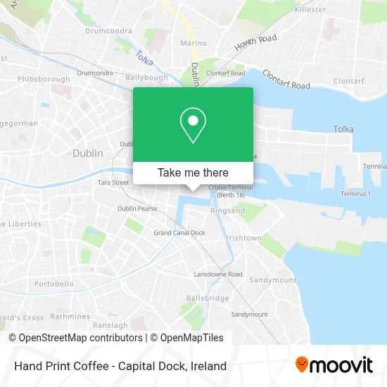 Hand Print Coffee - Capital Dock map