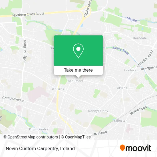 Nevin Custom Carpentry map