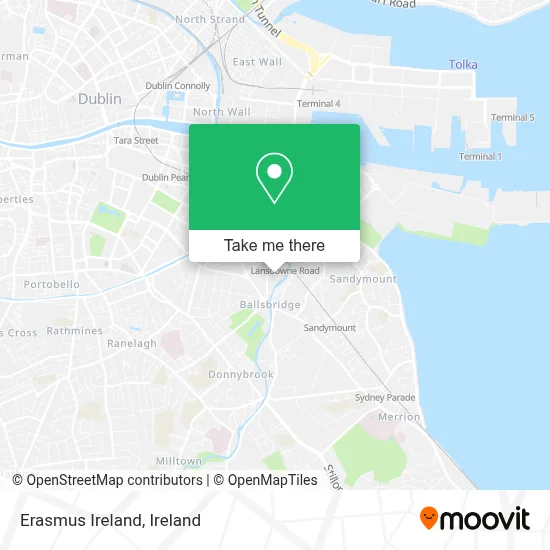 Erasmus Ireland map