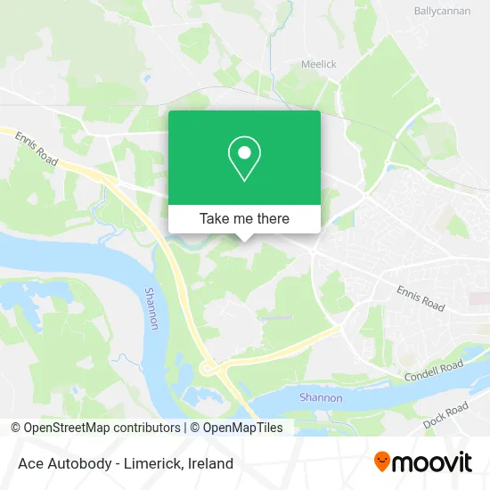 Ace Autobody - Limerick map