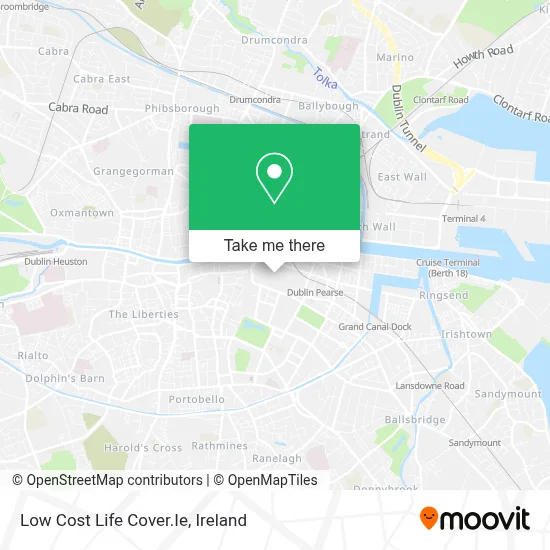 Low Cost Life Cover.Ie map