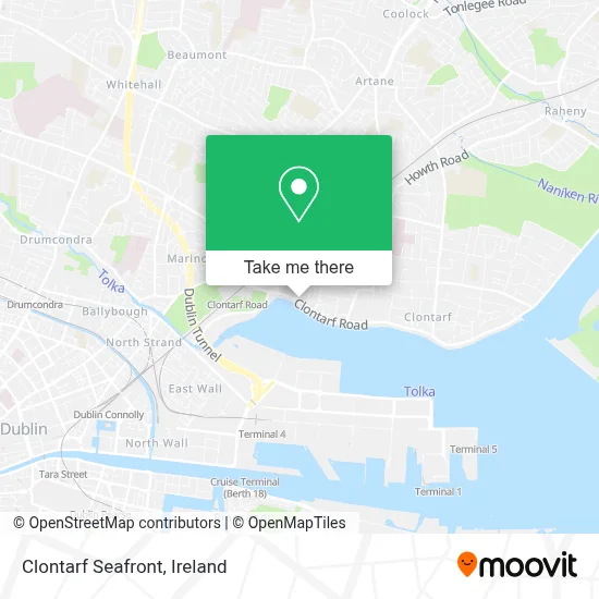 Clontarf Seafront map