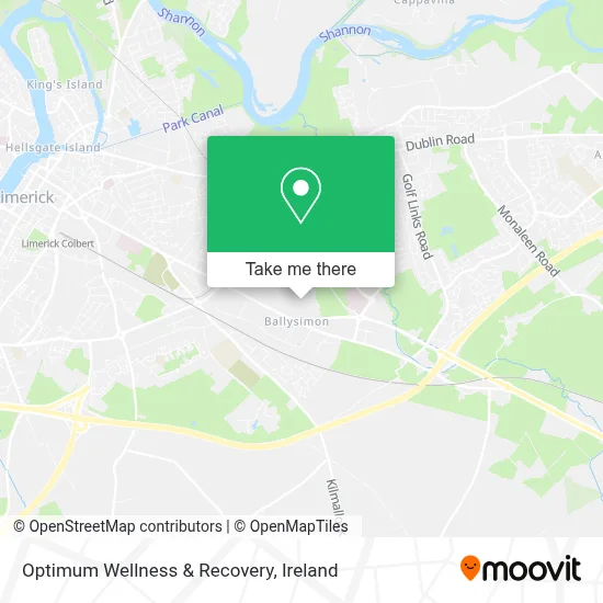 Optimum Wellness & Recovery map