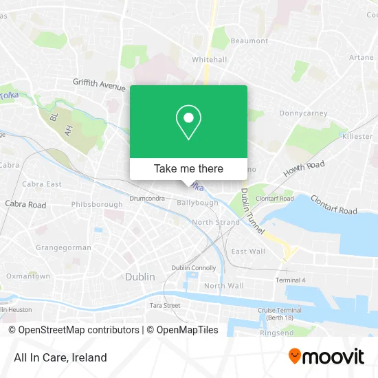 All In Care map