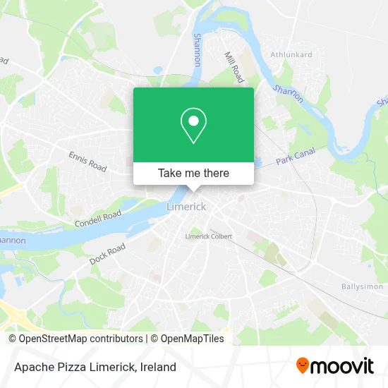 Apache Pizza Limerick map