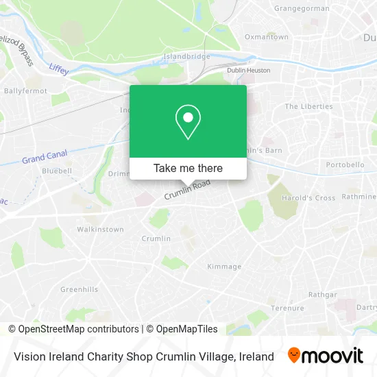 Vision Ireland Charity Shop Crumlin Village map
