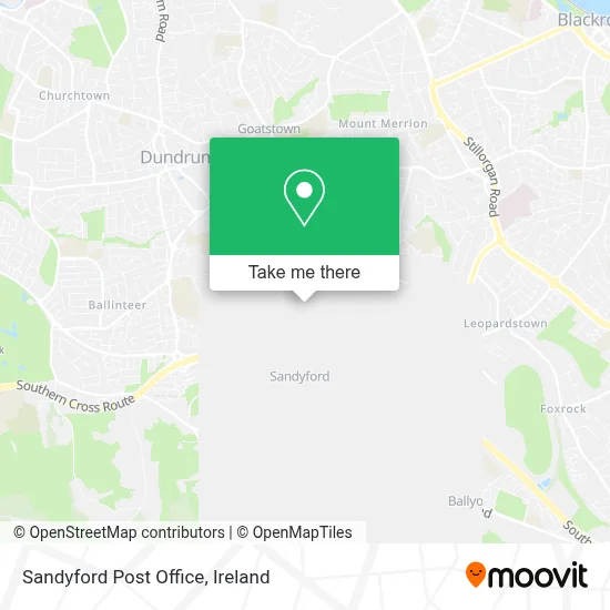 Sandyford Post Office map