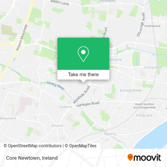 Core Newtown map