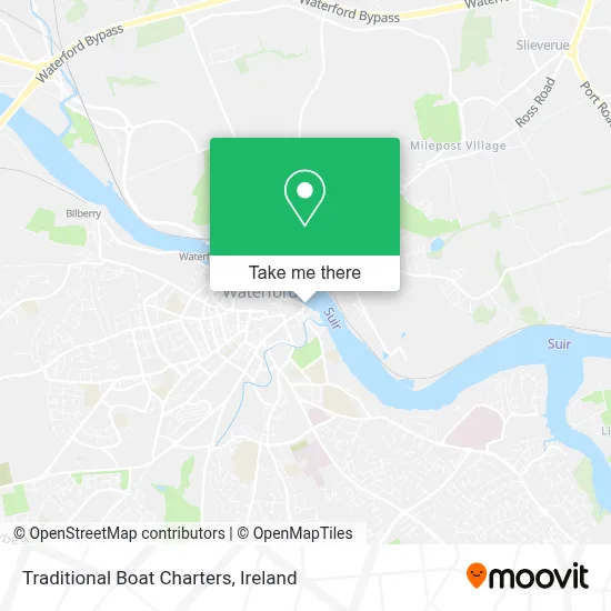 Traditional Boat Charters map