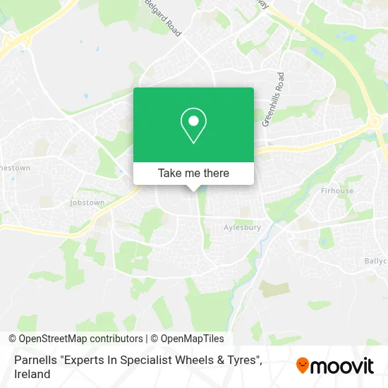 Parnells "Experts In Specialist Wheels & Tyres" map
